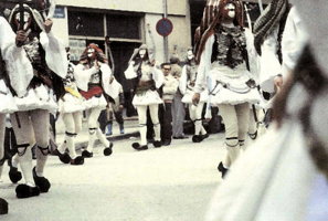 Naoussas dancers on the street