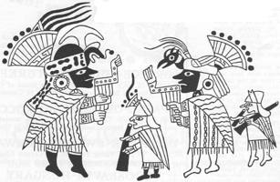 Peruvian Inca Dance drawing