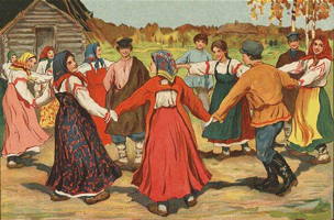 Russian Folk Dance Painting